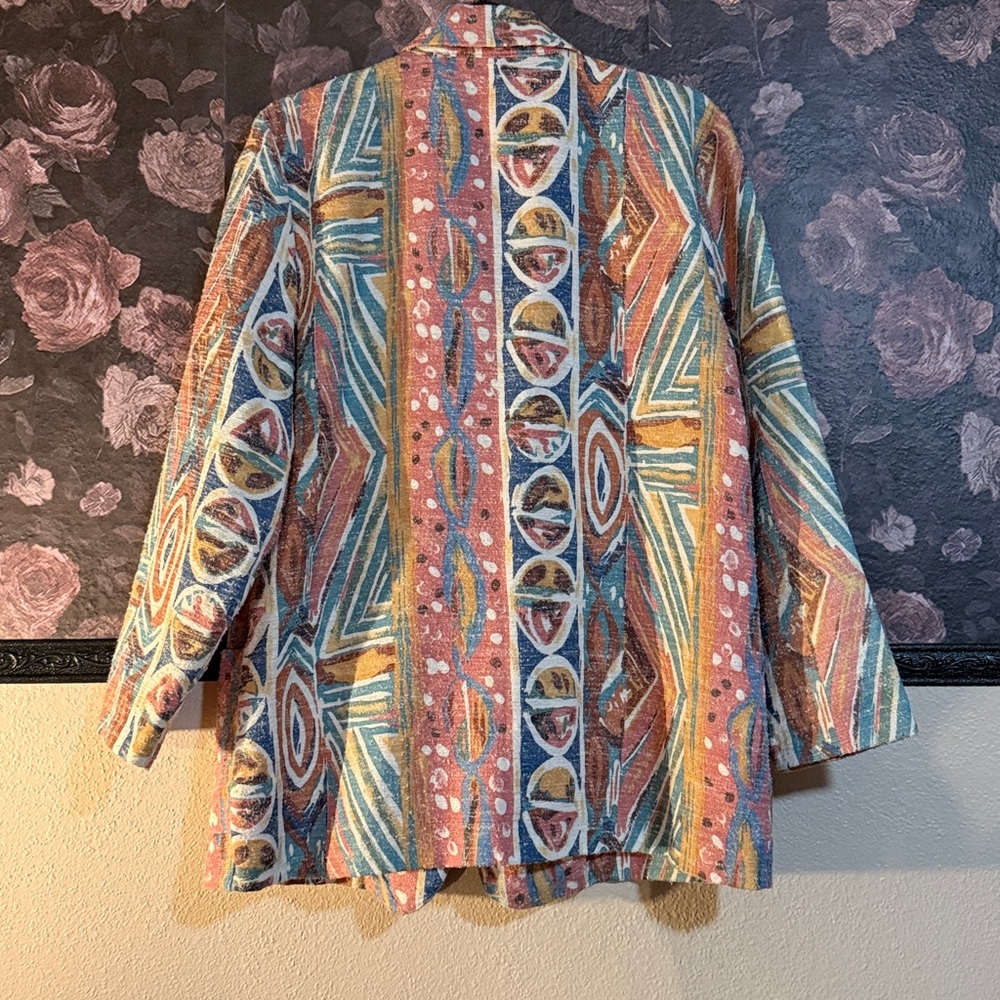 Colorful Geometric Women's Jacket - Picture 2 of 3